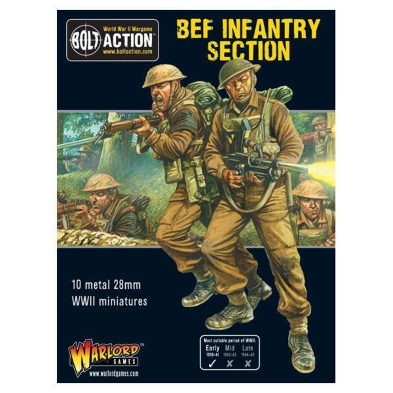 Warlord – Bolt Action: BEF Infantry Section (Metal)