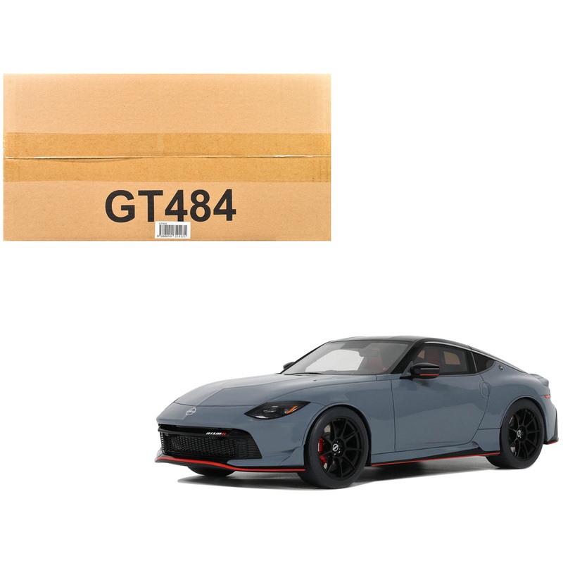 2024 Nissan Z Nismo Gray with Black Top 1/18 Model Car by GT Spirit