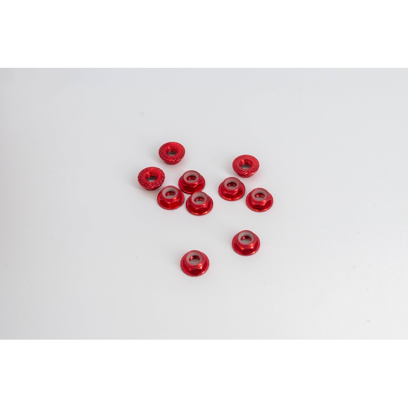 Details – Embossing Flange Nut M5 (10pcs) Red