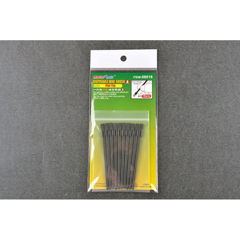 Master Tools – Disposable Mini Flat Brush *10