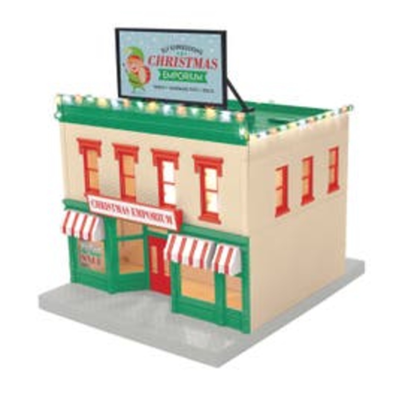 MTH 30-90683 O 2-Story City Building 1 with LEDs – Elf Expressions Christmas Emporium