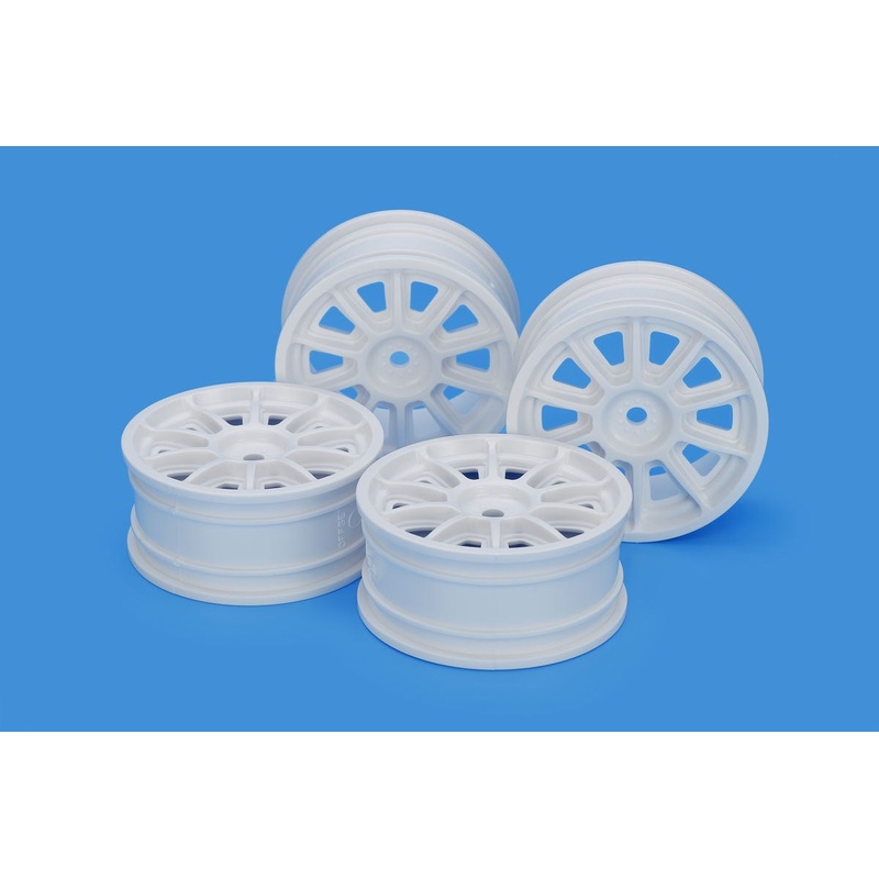 Tamiya – White TH 10-Spoke Wheel (24mm) (4pcs)