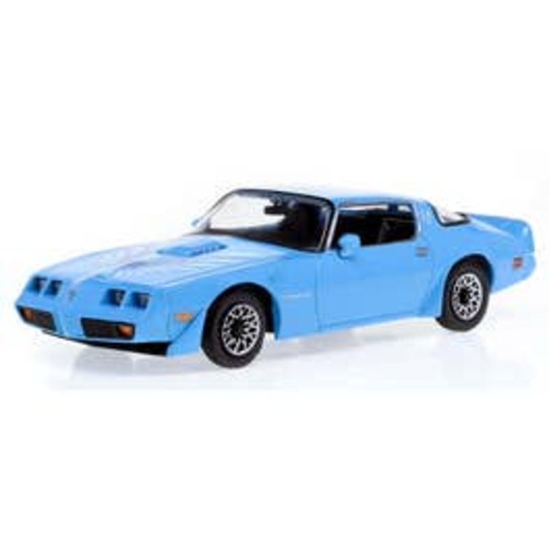 GreenLight 86348  O 1979 Pontiac Firebird Trans Am Hardtop in Atlantis Blue with Hood Phoenix