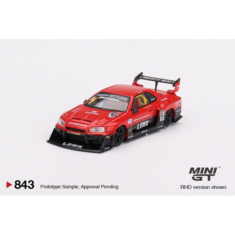 Mini GT – 1/64 Nissan LB-ER34 Super Silhouette SKYLINE Red/Black
