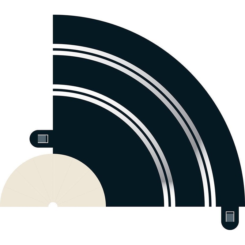 Scalextric – Radius 1 Hairpin Curve 90o (2) (For Side Swipes / work w/ C8246))