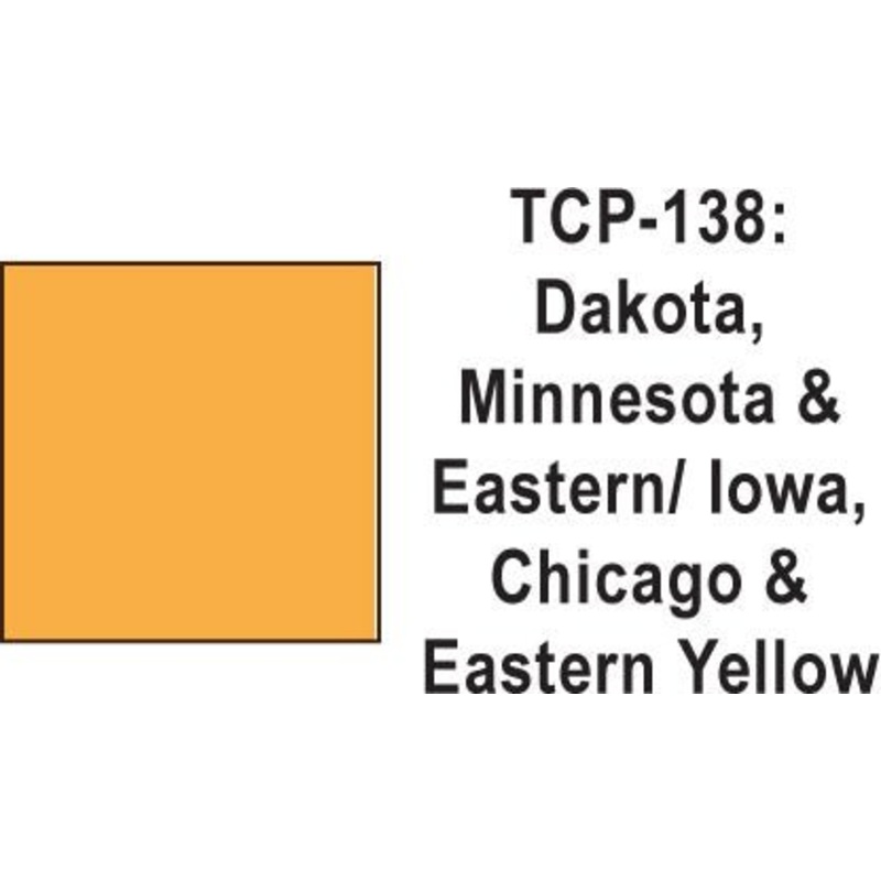 Tru Color TCP-138 Dakota, Minnesota and Eastern / Iowa, Chicago and Eastern Yellow Paint 1 ounce