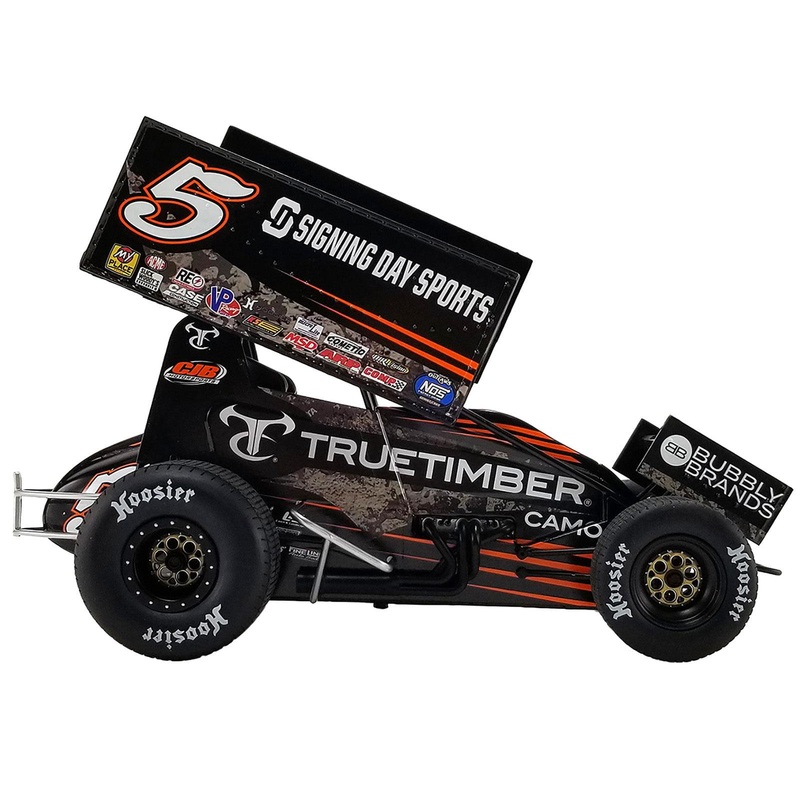 Winged Sprint Car #5 Spencer Bayston “TrueTimber Camo” CJB Motorsports “Rookie of the Year” “World of Outlaws” (2022) 1/18 Diecast Model Car by ACME