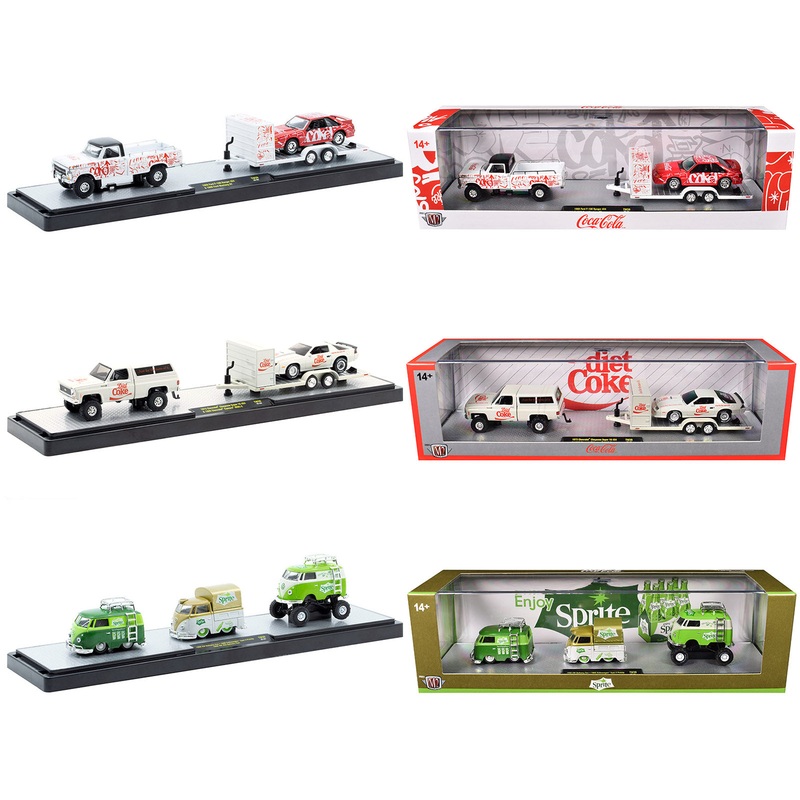 Auto Haulers “Soda” Set of 3 pieces Release 39 Limited Edition to 8000 pieces Worldwide 1/64 Diecast Models by M2 Machines