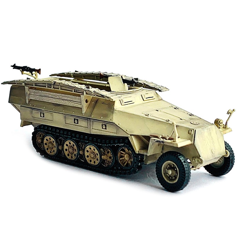 German Sd.Kfz. 251/7 Ausf.D Pionierpanzerwagen Armored Vehicle Beige with Bridging Equipment “NEO Dragon Armor” Series 1/72 Plastic Model by Dragon Models