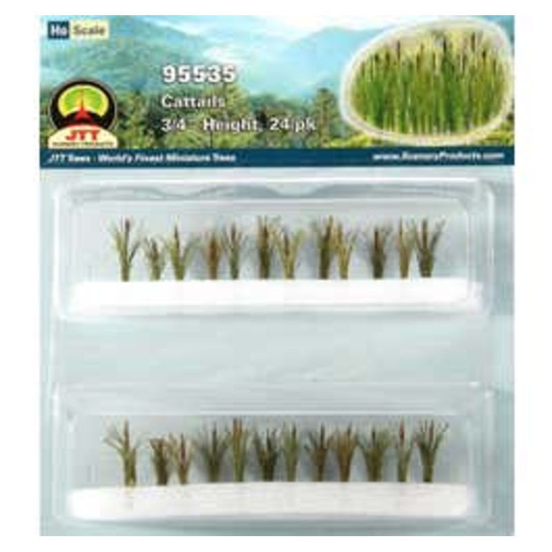 JTT 95535 Cattails 3/4″ Tall HO Scale, 24/pk