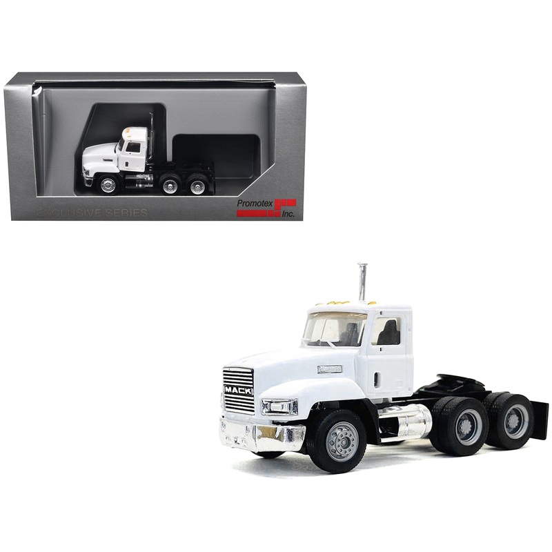 Mack 603 Short Day Cab White 1/87 (HO) Plastic Model Car by Promotex