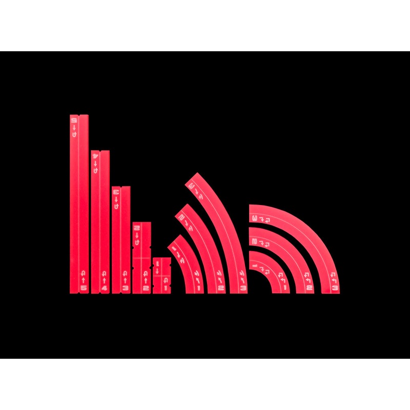 Micro Art Studio – Space Fighter Maneuver Templates 2.0 – Red (P00187)