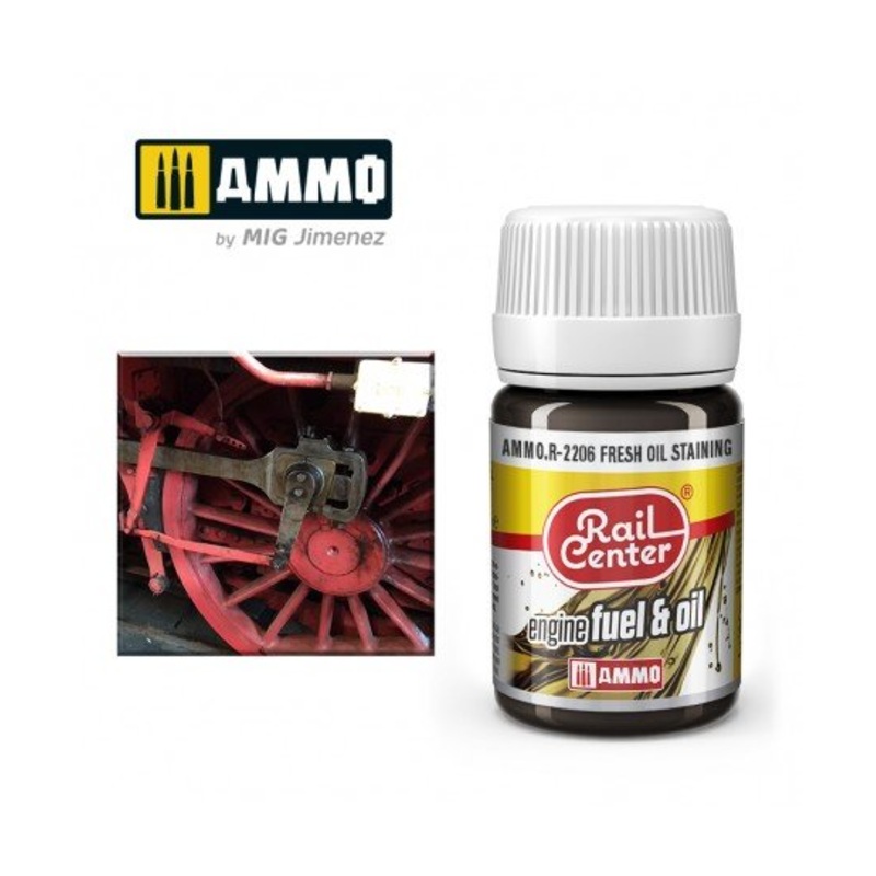 Rail Center Paint R-2206, Nature Effects, Fresh Oil Staining, 35ml bottle, Enamel Paint