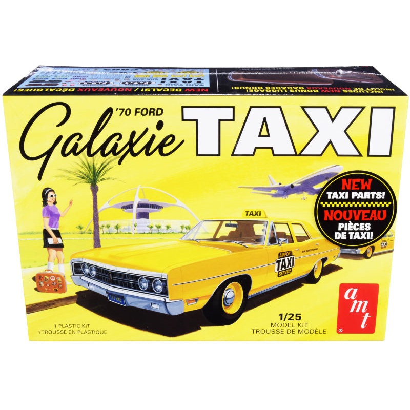 Skill 2 Model Kit 1970 Ford Galaxie “Taxi” with Luggage 1/25 Scale Model by AMT