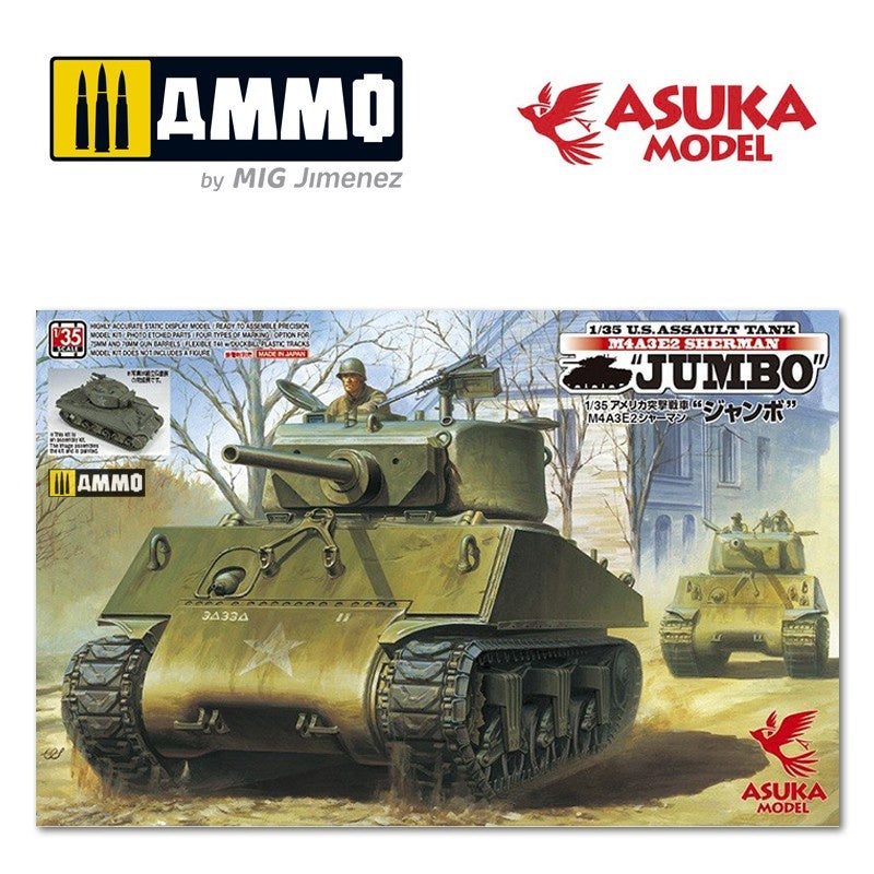ASUKA  – 1/35 US M4A3E2 Sherman Jumbo