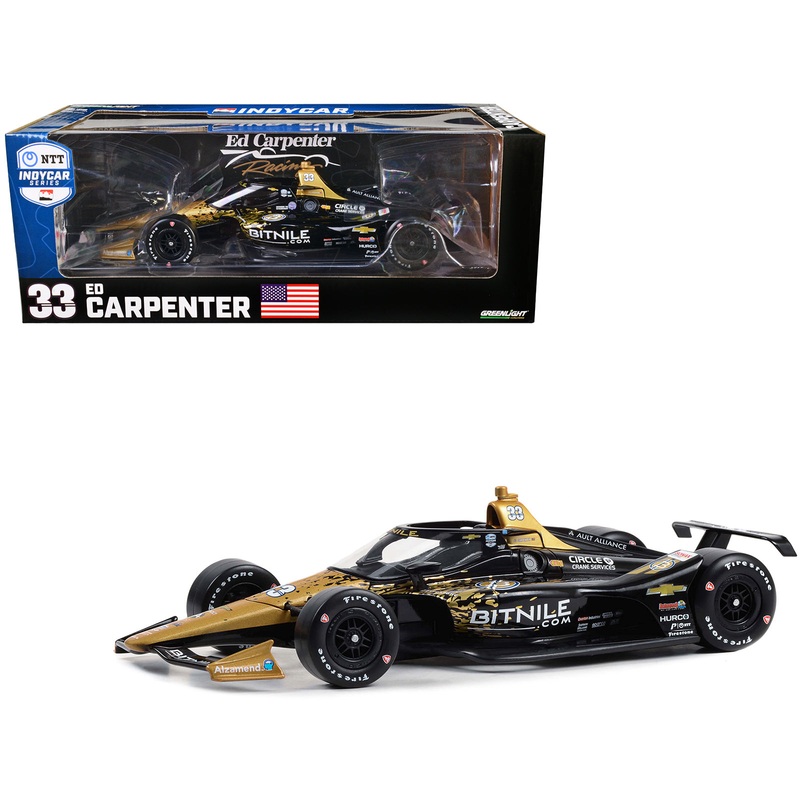 Dallara IndyCar #33 Ed Carpenter “Bitnile” Ed Carpenter Racing “NTT IndyCar Series” (2023) 1/18 Diecast Model Car by Greenlight