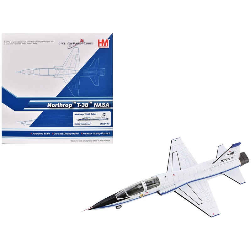 Northrop T-38A Talon Trainer Aircraft “65-10363 Air Force Plant 42 Palmdale CA” (1984) United States Air Force “Air Power Series” 1/72 Diecast Model by Hobby Master