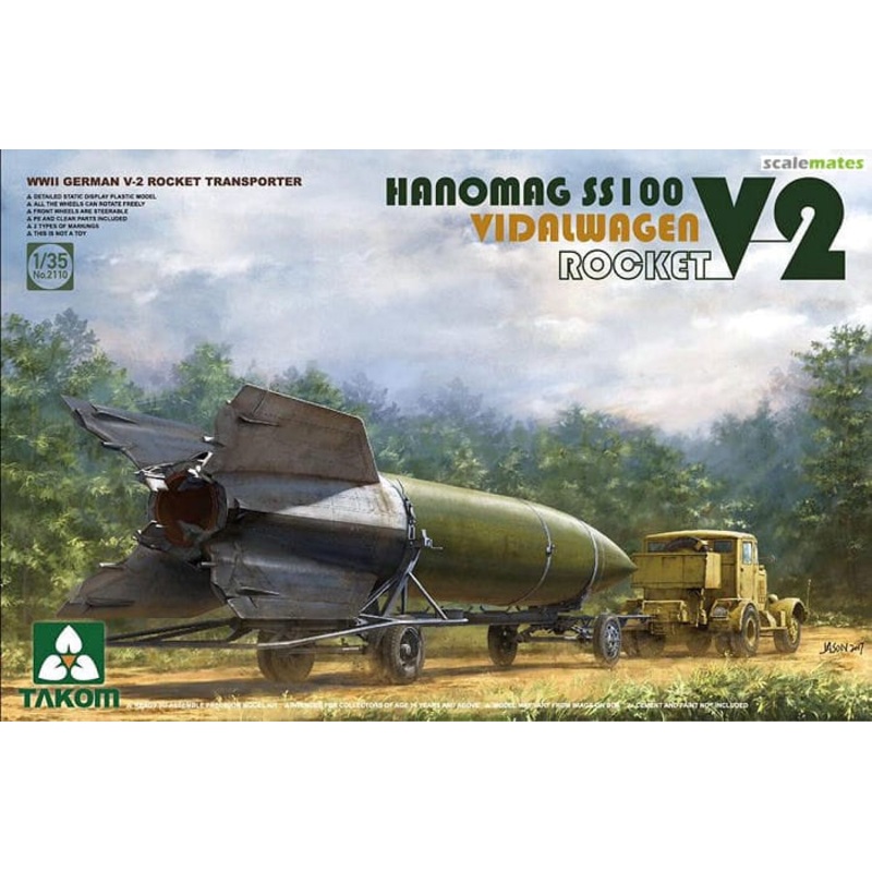 Takom – 1/35 V-2 Rocket Vidalwagen & Hanomag SS100