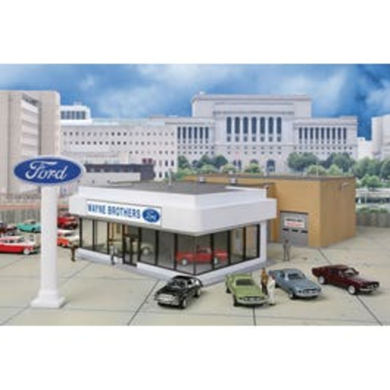 Walthers #933-3483 Wayne Bros. Ford Dealership — Kit