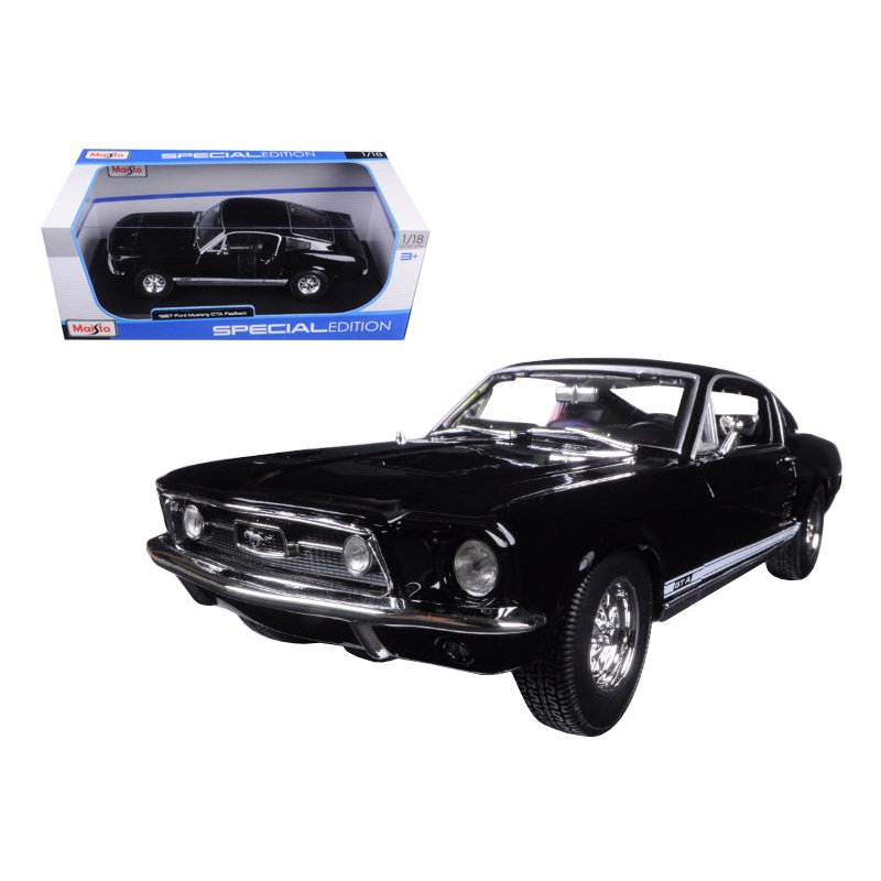 1967 Ford Mustang GTA Fastback Black “Special Edition” 1/18 Diecast Model Car by Maisto