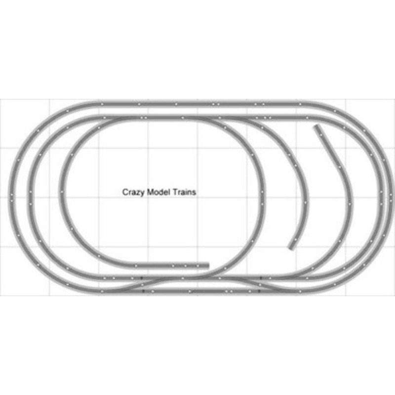 Bachmann E-Z Track Train Layout #009D Train Set HO Scale 4′ X 8′ DCC Switches