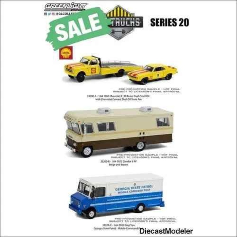 GL HD Truck Series 20 1/64 Scale Diecast HD Trucks (CASE/6PCS)