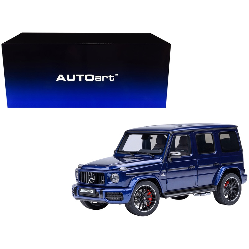 2019 Mercedes-Benz AMG G63 Brilliant Blue Metallic 1/18 Model Car by Autoart
