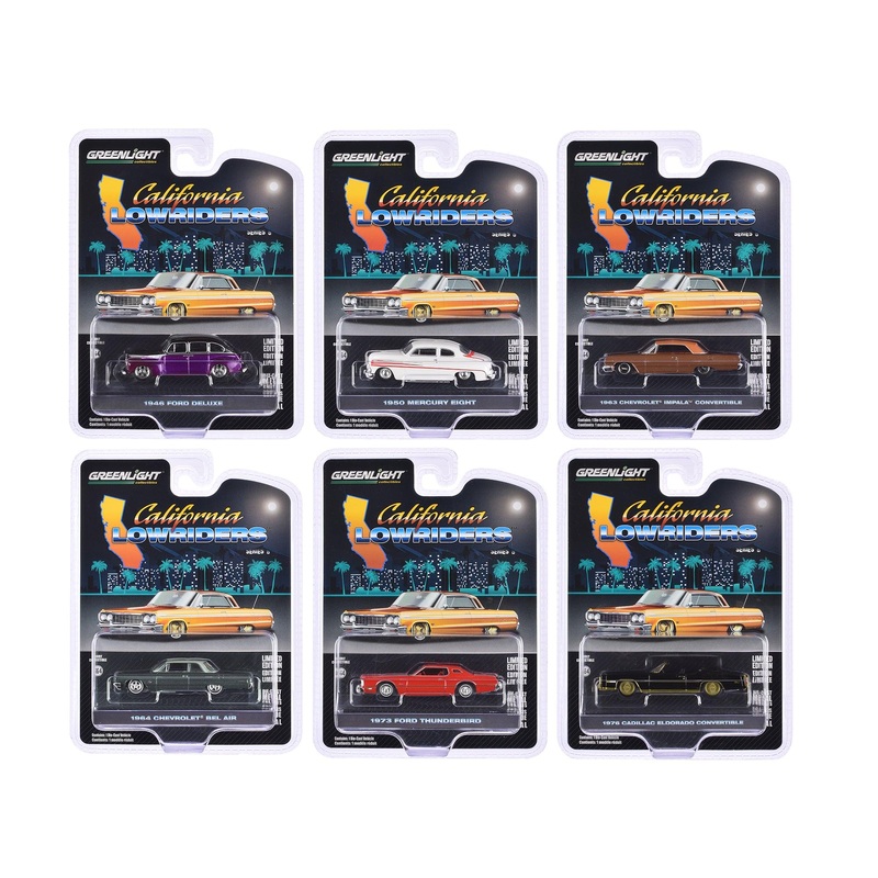 “California Lowriders” Set of 6 pieces Series 6 1/64 Diecast Model Cars by Greenlight