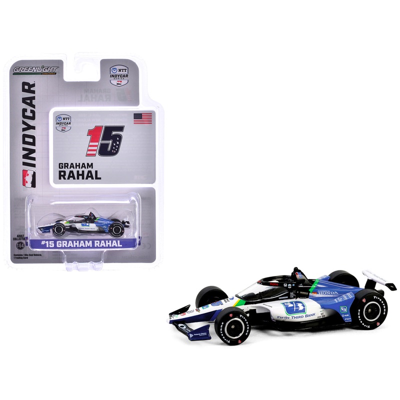 Dallara IndyCar #15 Graham Rahal “Fifth Third Bank” Rahal Letterman Lanigan Racing “NTT IndyCar Series” (2024) 1/64 Diecast Model Car by Greenlight