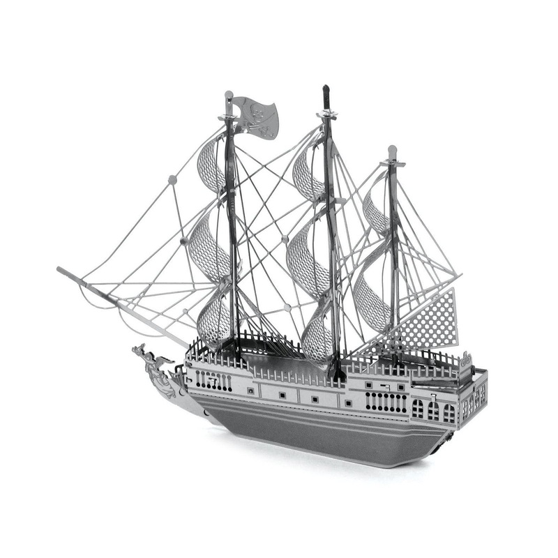 Model Kit Black Pearl Ship (Moderate Difficulty) Steel Model by Metal Earth