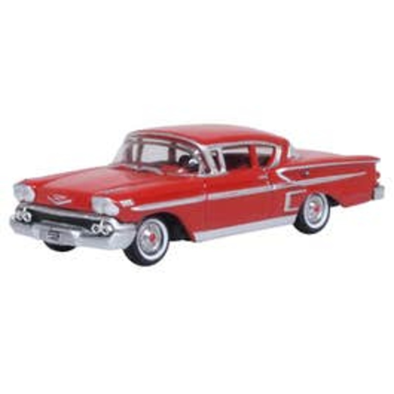 Oxford 87CIS58003 HO 1958 Chevrolet Impala Sports Coupe Rio Red
