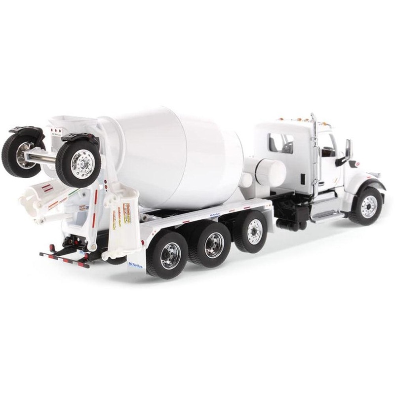 Peterbilt 567 with McNeilus Bridgemaster Mixer White and Gray 1/50 Diecast Model by Diecast Masters