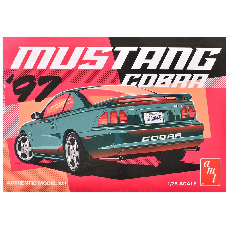 Skill 2 Model Kit 1997 Ford Mustang Cobra 1/25 Scale Model by AMT