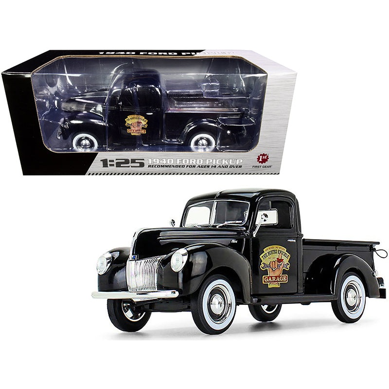 1940 Ford Pickup Truck Black “The Busted Knuckle Garage” 1/25 Diecast Model Car by First Gear