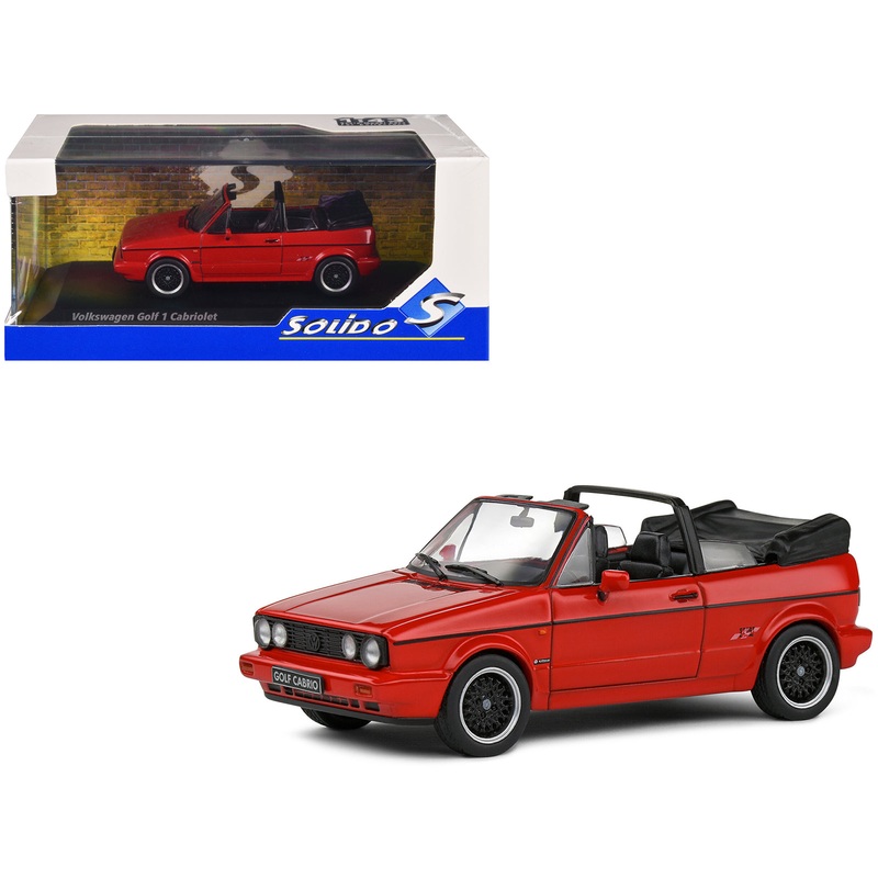 1992 Volkswagen Golf 1 Cabriolet Sportline Tornado Red 1/43 Diecast Model Car by Solido
