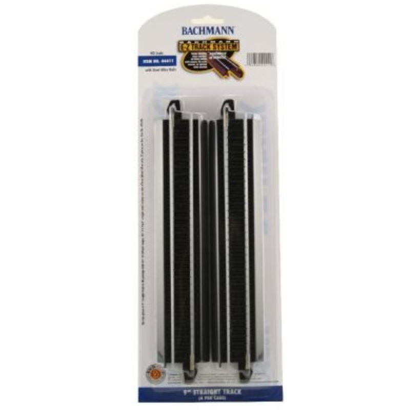 Bachmann 44411 HO Scale 9″ Straight (4 PK)