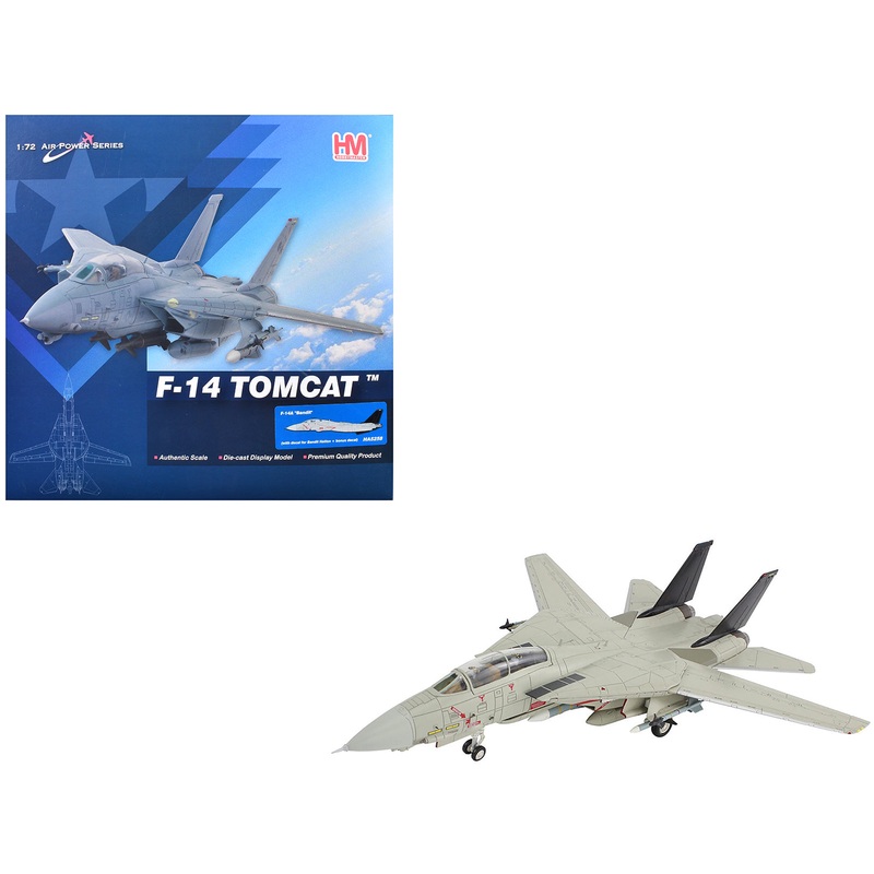 Grumman F-14A Tomcat Fighter Aircraft “Bandit Rogue Nation” United States Navy “Air Power Series” 1/72 Diecast Model by Hobby Master