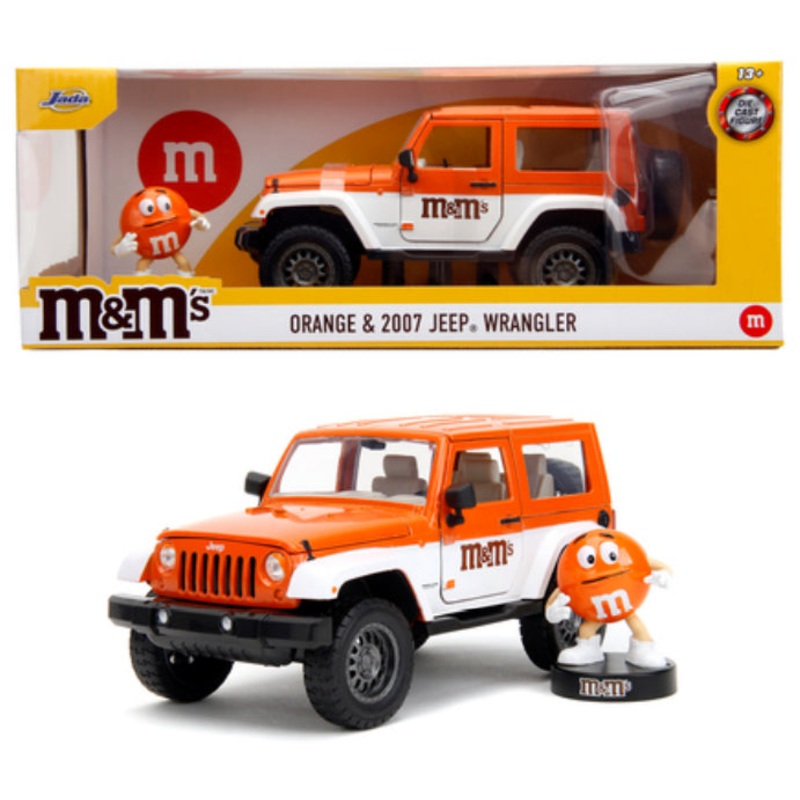Jada – 1/24 M&M Orange & Jeep Wrangler 2007 (Hollywood Rides)