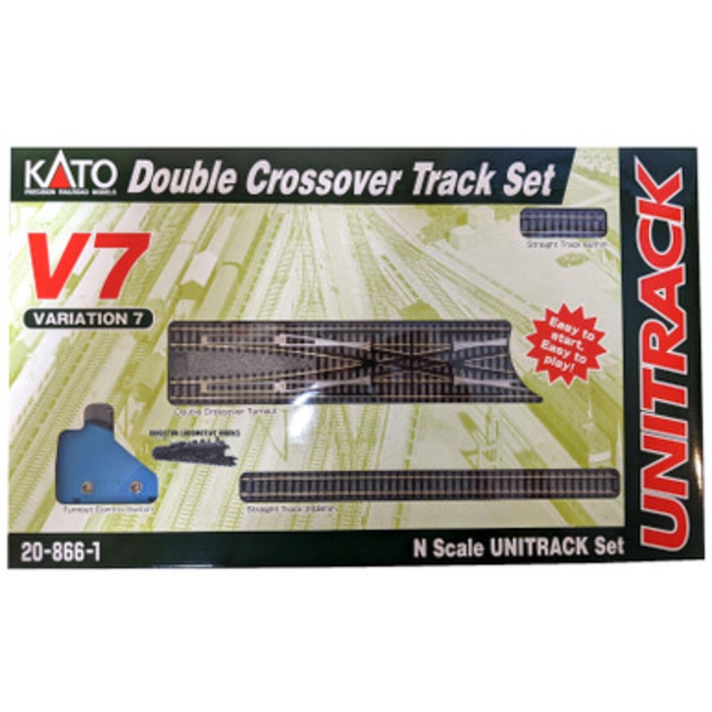 Kato 20-866-1 N Scale V7 UNITRACK Double Crossover Track Set