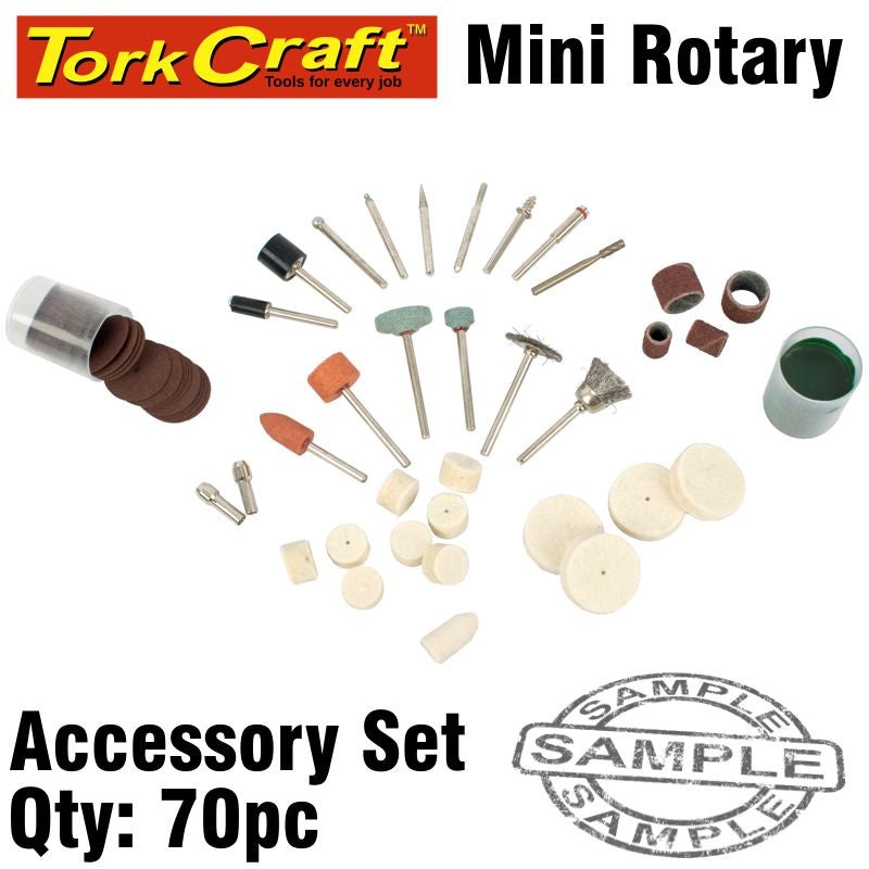 Tork Craft – Mini Rotary Accessory Set 70pcs