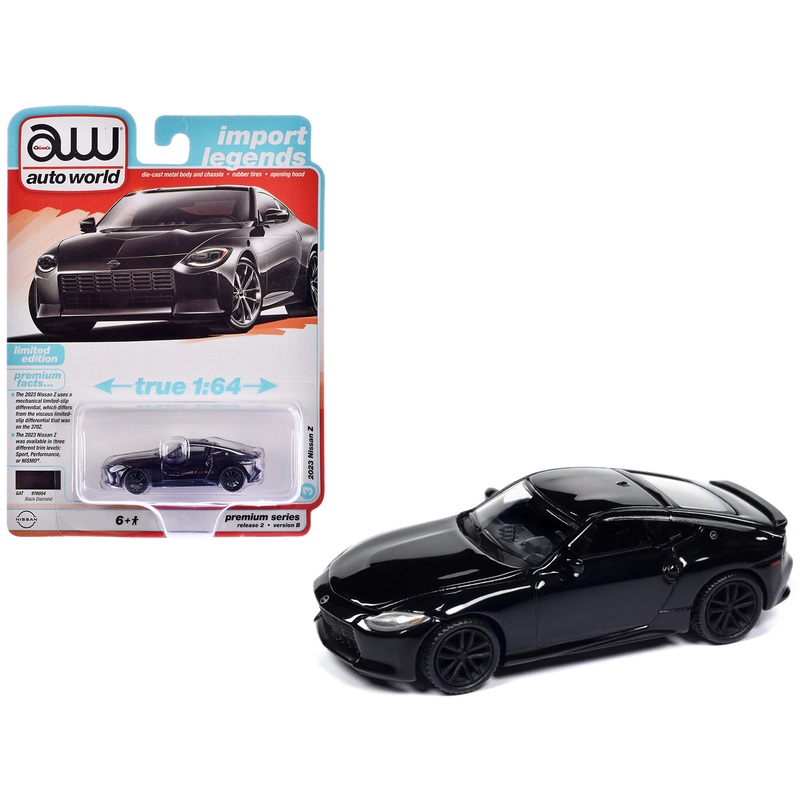 2023 Nissan Z Black Diamond “Import Legends” Series 1/64 Diecast Model Car by Auto World