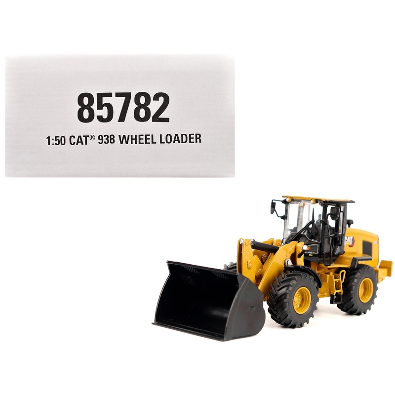 CAT Caterpillar 938 Wheel Loader with Operator Yellow “High Line” Series 1/50 Diecast Model by Diecast Masters