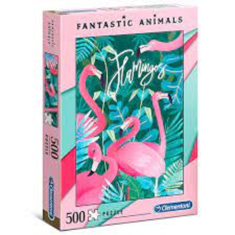 Clementoni – Fantastic Animals – Flamingos (500 pcs)
