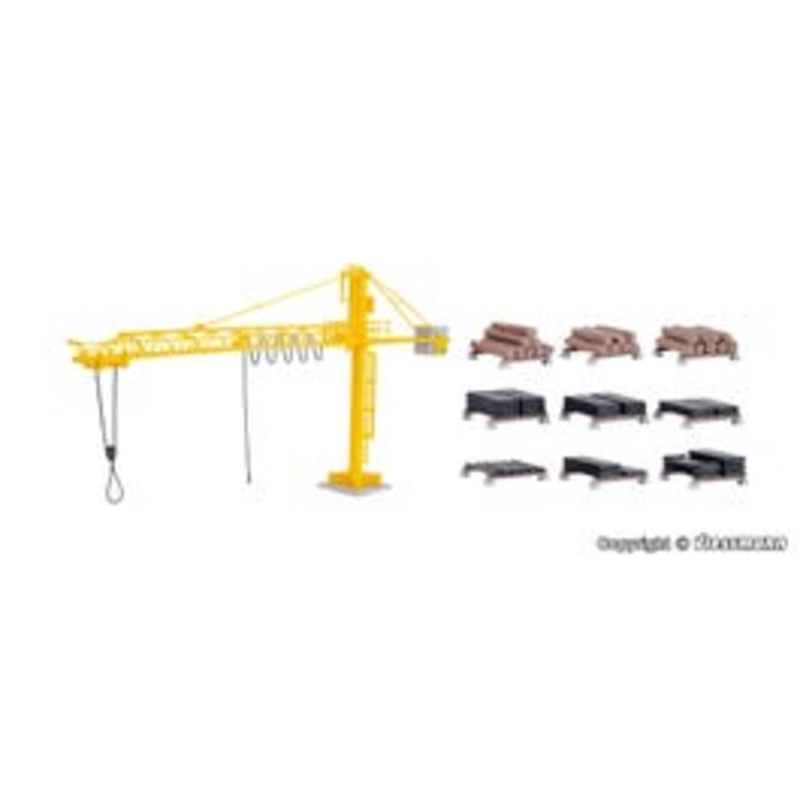 Kibri 39817  HO Crane with timber yard kit