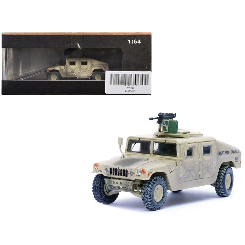 M988 Modern 44 Utility Vehicle with Grenade Launcher Desert Sand “Military Police 4th Traffic Platoon A company 92nd MP Battalion 89th MP Brigade Ad Daman Saudi Arabia Gulf War” (1990) “Military Miniature” Series 1/64 Diecast Model by Panzerkampf