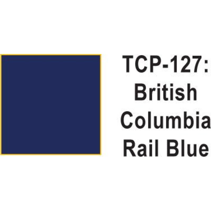 Tru Color TCP-127 British Columbia Rail Blue Paint 1 ounce