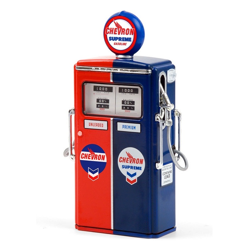 Greenlight – 1/18 Vintage Gas Pumps Series 9 Tokheim 350 Twin Gas Pump Chevron
