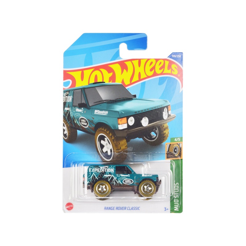 Land Rover Range Rover Classic Teal with White Graphics “Hot Wheels Expedition” “Mud Studs” Series Diecast Model Car by Hot Wheels