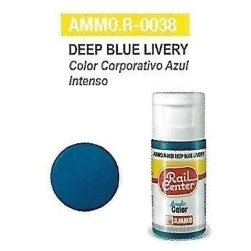 Rail Center Paint R-0038, Deep Blue Livery, 15ml bottle, Acrylic Paint