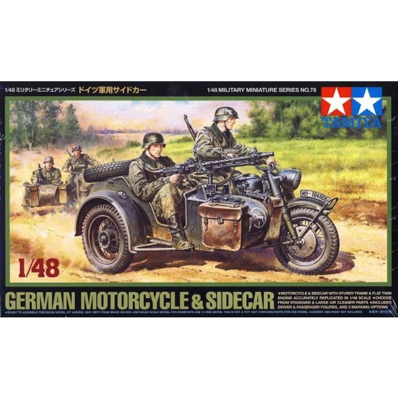 Tamiya – 1/48 German Motorcycle & Sidecar